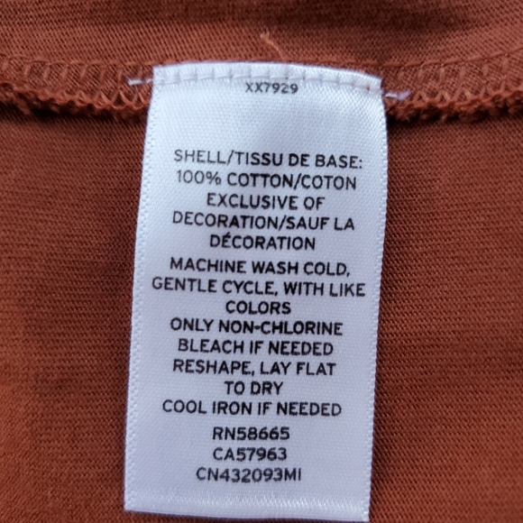 Rust Sequoia Cotton Top New with Tags!!/Large SOLD - Picture 7 of 7